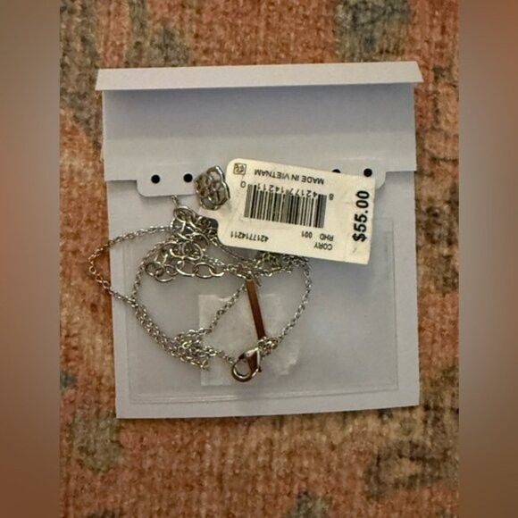 Kendra Scott 'Cory' Black/Silver Semiprecious Stone Pendant Necklace - Picture 6 of 7